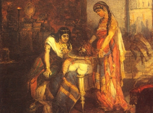 Суриков В. И. &quot;Саломея приносит голову Иоанна Крестителя своей матери Иродиаде&quot; 1872 г. (фрагмент картины)